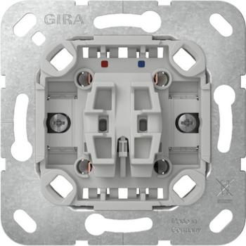 Gira 315000 + 3791010 - Wipptaster, Schließer 1-polig, mit N-Klemme + Glimmlampenelement 0,5mA weiss