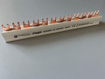 Hager KDN380A Phasenschiene 3-polig für 16mm² 80A