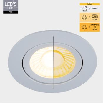 Preview: TeMo T&More® LED Downlight, Deckenspot 6W 420lm 1800K-2700K, Farbe weiß, dimmbar (2025553) Preview: TeMo T&More® LED Downlight, Deckenspot 6W 420lm 1800K-2700K, Farbe weiß, dimmbar (2025553)
