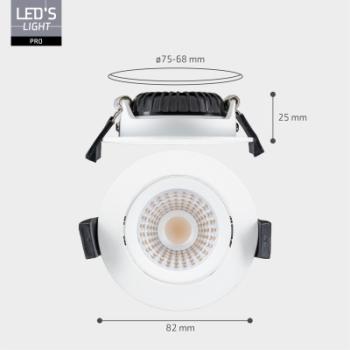 Preview: TeMo T&More® LED Downlight, Deckenspot 6W 420lm 1800K-2700K, Farbe weiß, dimmbar (2025553) Preview: TeMo T&More® LED Downlight, Deckenspot 6W 420lm 1800K-2700K, Farbe weiß, dimmbar (2025553)