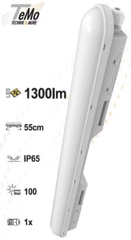 TeMo T&More® LED Feuchtraum-Wannenleuchte 9W 1300lm 4000K, 55cm, IP65, EEC: D (2400330TEM)