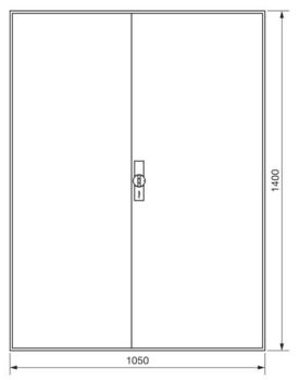 Hager Zählerschrank 2x 3.HZ Zählerfeld + 1x Verteilerfeld + 1x Verteilerfeld mit APZ + 1x Multimediafeld, ZB54S