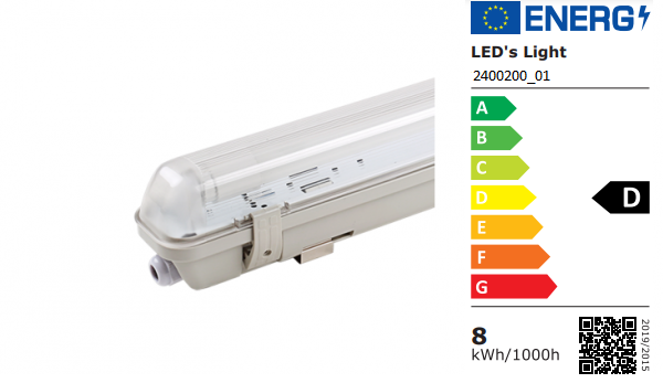 LED Lichtleiste Wannenleuchte Neutralweiss 4000K IP65 - Ausführung