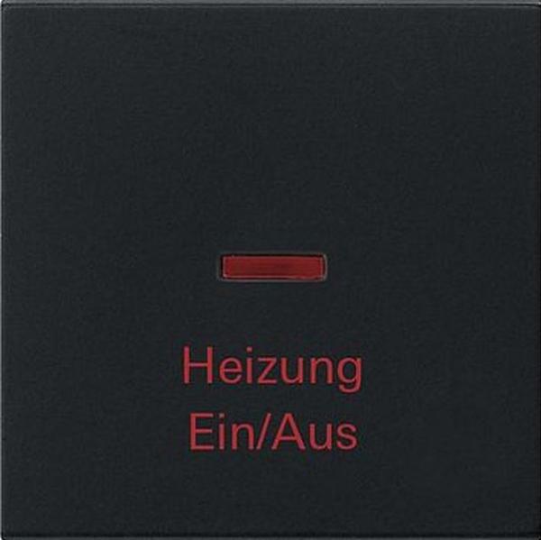 Gira 0678005 System 55 Kontrollwippe und Aufdruck Heizung Ein Aus Schwarz matt ***RESTPOSTEN***