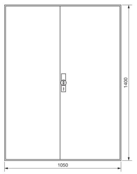 Hager Zählerschrank 2x 3.HZ Zählerfeld + 1x Verteilerfeld + 1x Verteilerfeld mit APZ + 1x Multimediafeld, ZB54S