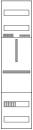 F-Tronic Komplettfeld 1x 3.HZ Zählerfeld + 2 Hutschienen im unteren Anschlussraum 1-feldrig ZHB