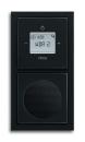 Busch-Jaeger Radio DAB+ Komplett-Set schwarz matt 2-fach (8215U-101 + 8223U + 8252-885-101 + 8253-885 + 1722-885K)